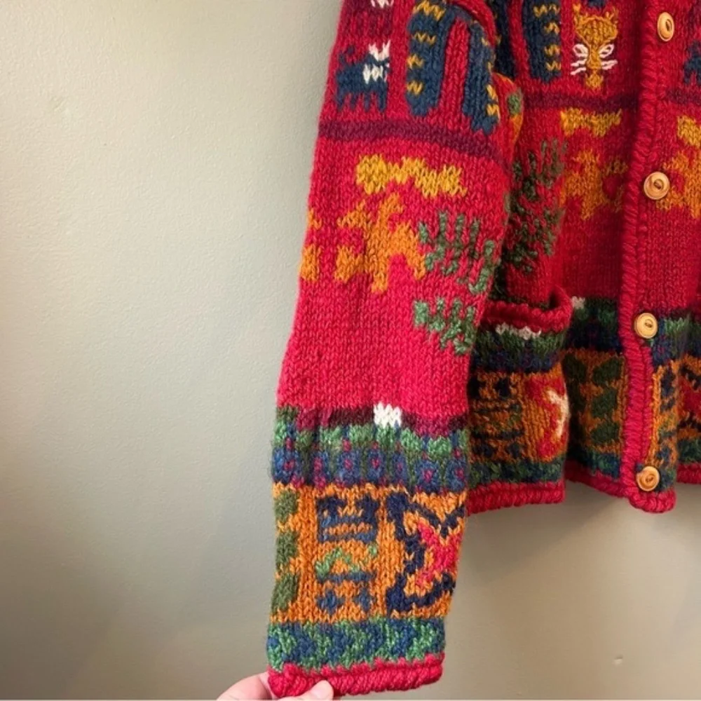 Vintage Express Cat Cardigan Sweater - Picture 7 of 9